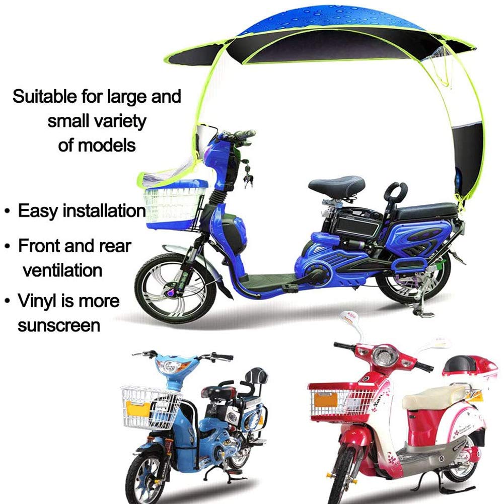 Universal Car Motor Scooter Parasol Mobility Sun Shade Osłona przeciwdeszczowa Wodoodporna, skuter składany Mobility Scooter Baldachim, B
