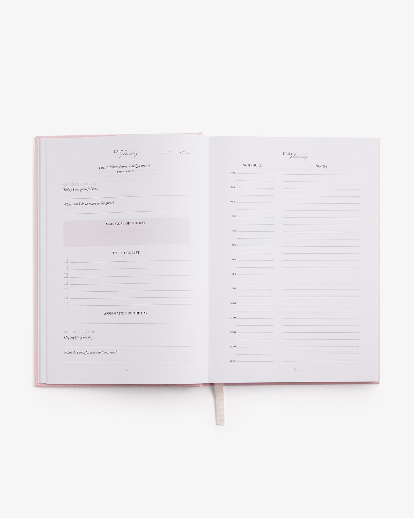 LIFE&Style Planner by Leonie Hanne, Daily Lifestyle Journal for Gratitude, Work, and Wellness with Reflective Prompts, Weekly Goal Planning, Style Insights, 90-Day Planner, Undated (Light Pink) - Image 2
