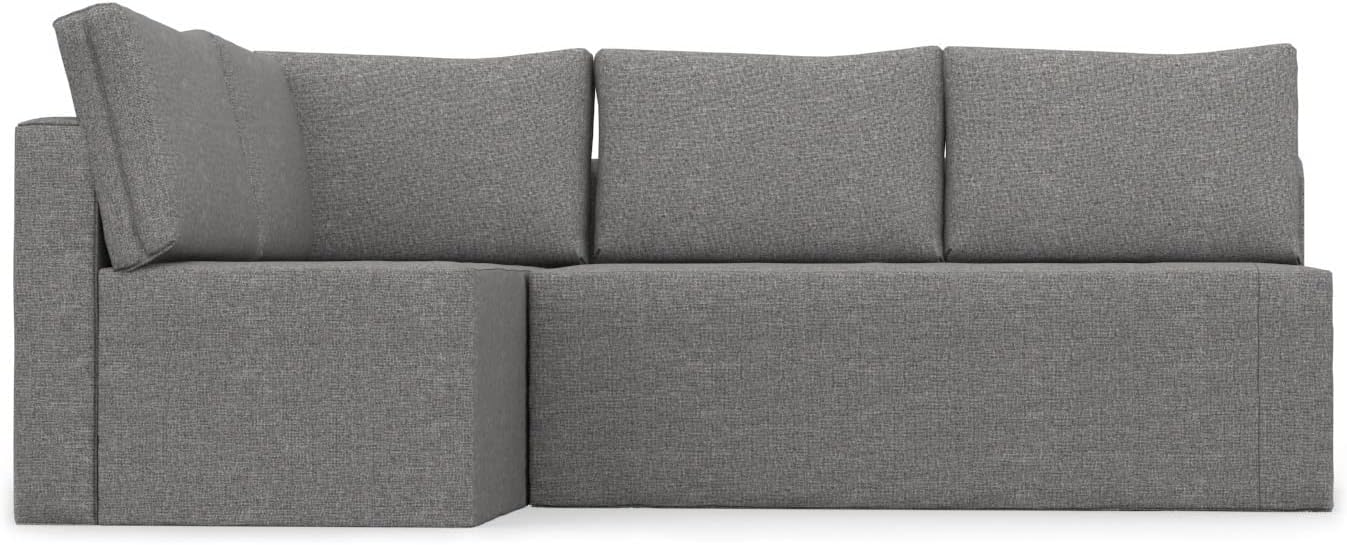 comfortly Corner Sofa Bed Slipcover Replacement Hand Made Compatible with FRIHETEN Corner Sofa Bed Left with 5 Cushions - Covers ONLY (Heavy Duty - Anthracite)