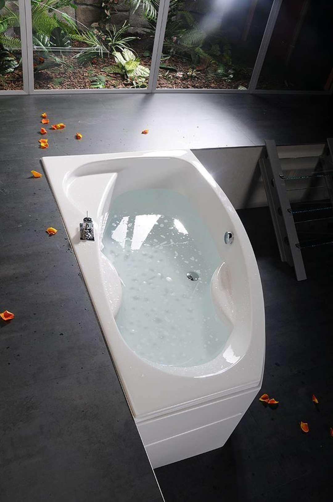 Habitación sparwanne Mamba 170 x 100 cm, acabado Izquierda con bañera patas y wandankern