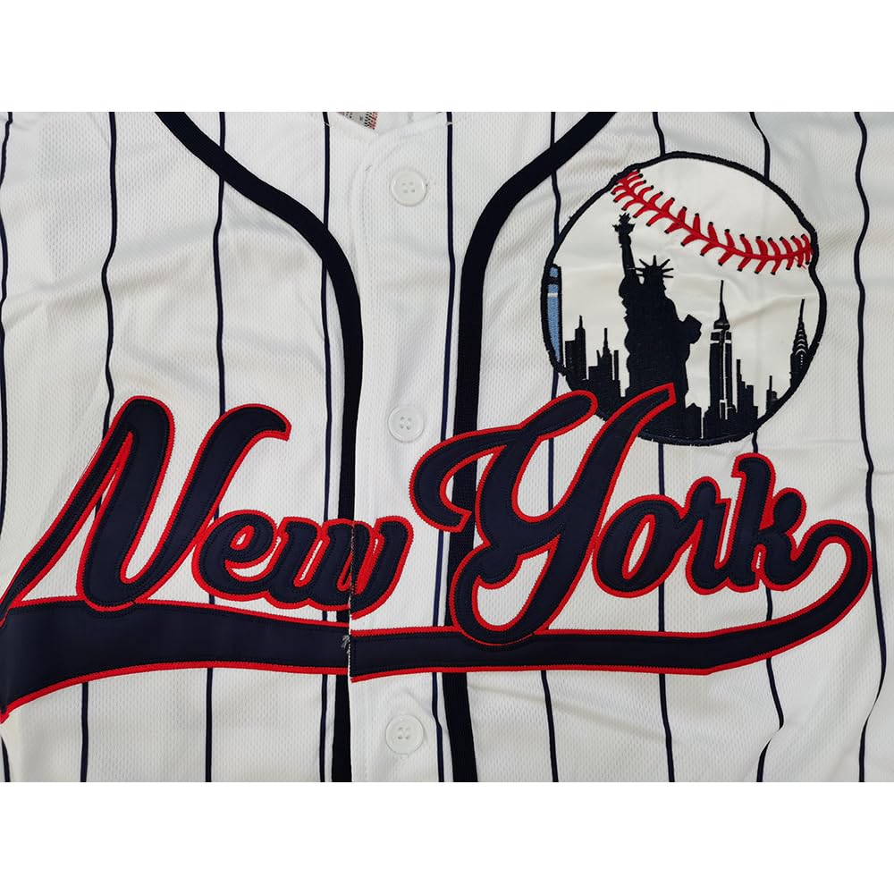 Camiseta de béisbol 99 para hombre, estilo hip hop, con botones, para fiesta, Navidad, cosida