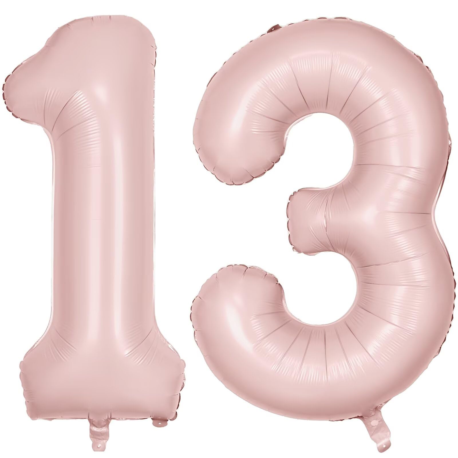Light Pink Number 13 Balloons 40 Inch Large Aluminum Foil Party Balloons