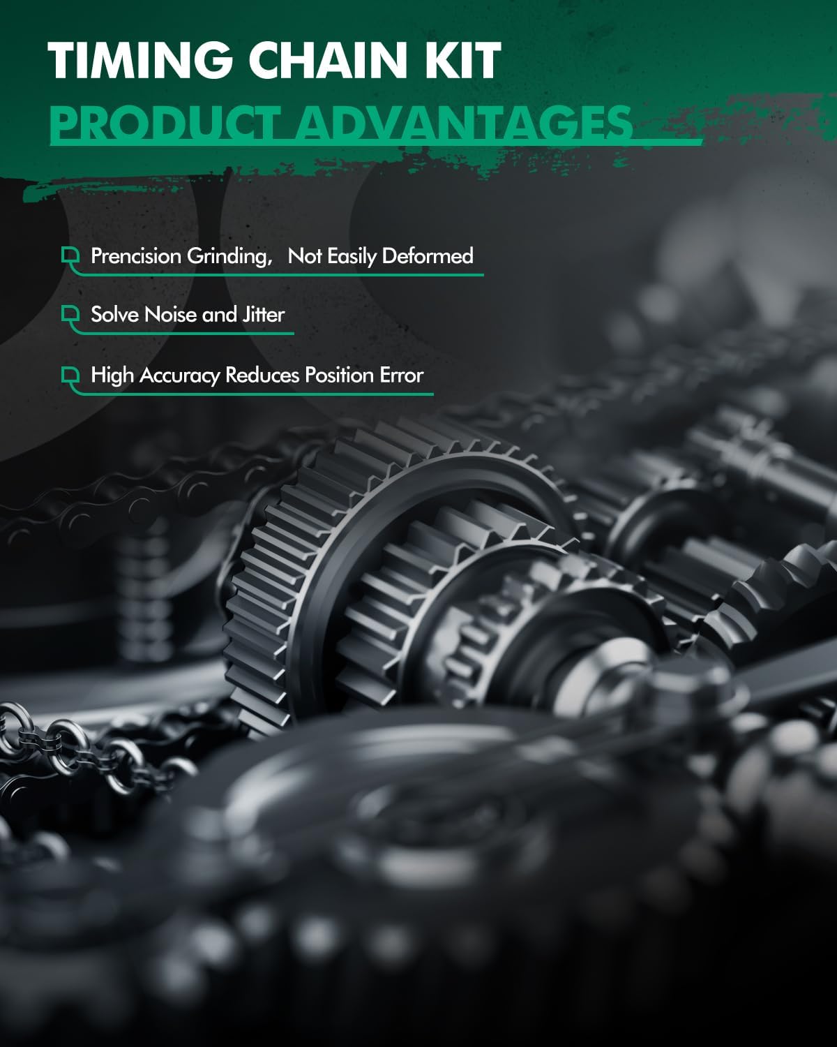 SCITOO HJ-02004-CH Engine Timing Chain Kit Sets Replaces for 2007 2008 HJ-02004-CH