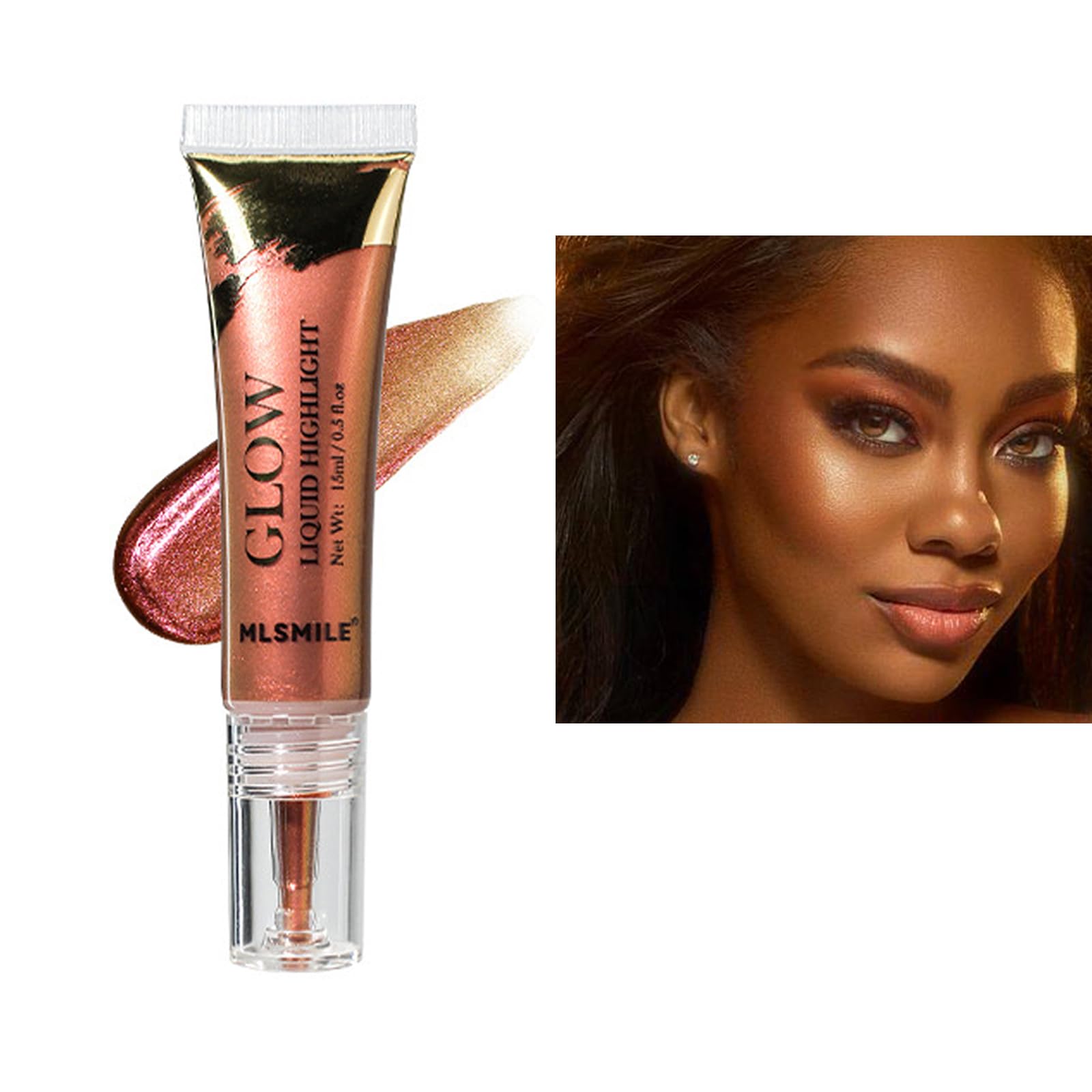 Liquid Contour Beauty Wand Gel Cream Contour and Highlighter Stick Blendable Matte Finish Face Shade Long Lasting Makeup(#5)