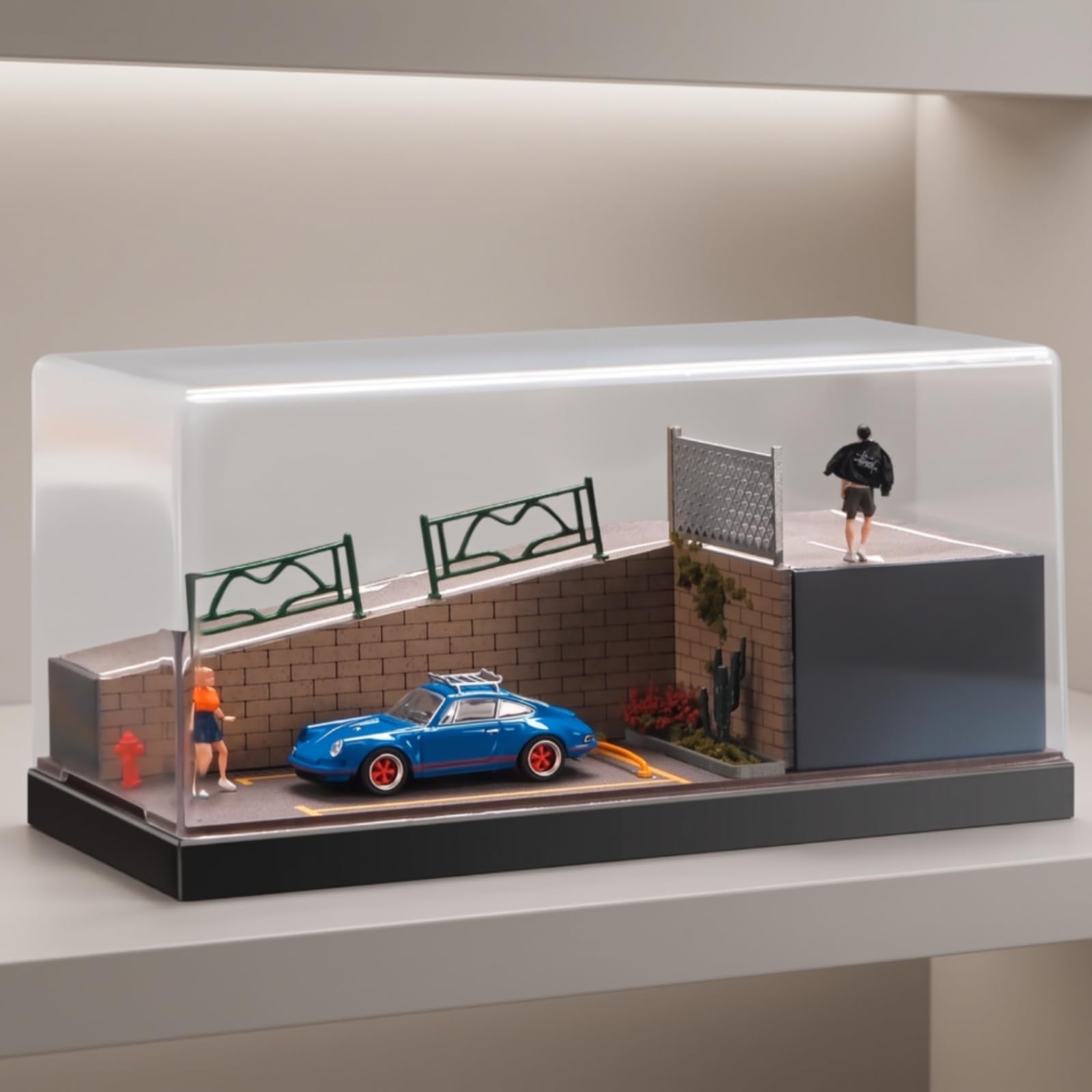 Diorama Parcheggio Compatto | Da Collezione, Realistico, per Scrivania