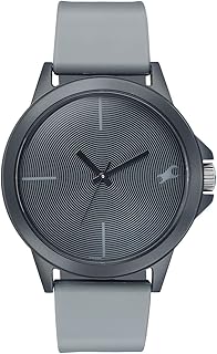Fastrack Tees Quartz Analog Grey Dial Grey Silicone Strap Unisex Watch - NT38024PP63W