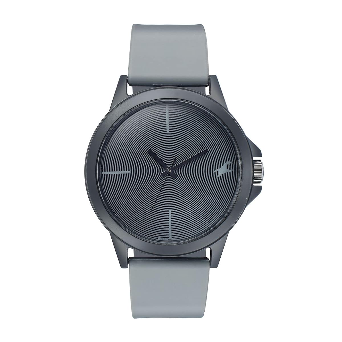 Fastrack Tees Quartz Analog Grey Dial Grey Silicone Strap Unisex Watch -