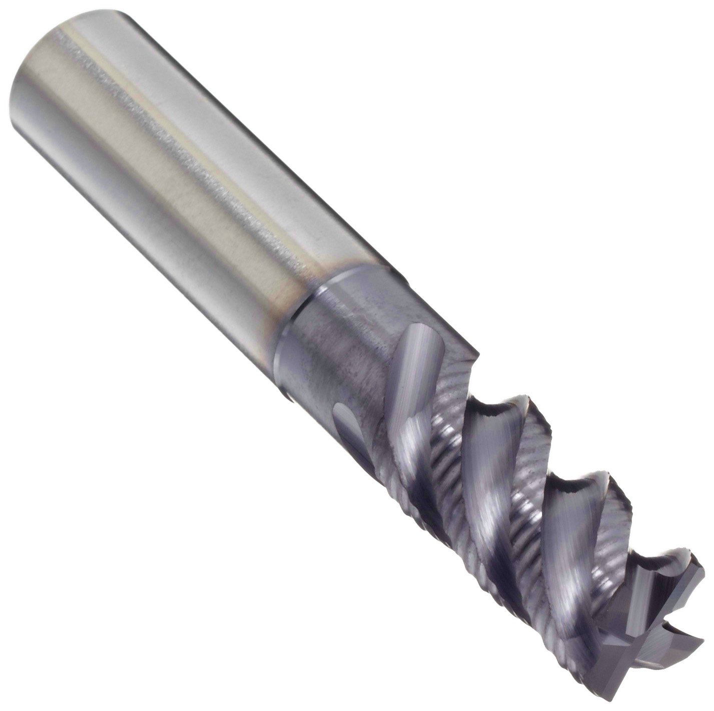 YG-1 EH970 Carbide Square Nose End Mill, Long Reach, TIALN Multilayer Finish, Roughing Cut, 45 Deg Helix, 4 Flutes, 2.5" Overall Length, 0.25" Cutting Diameter, 0.25" Shank Diameter