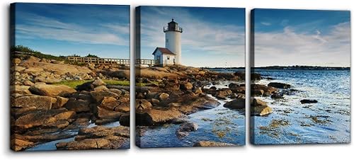 Miniatura 9 de Pacimo 3 piezas de arte de pared en lienzo de paisaje urbano  Puerto de Boston y distrito financiero en Boston Massachusetts en imágenes al