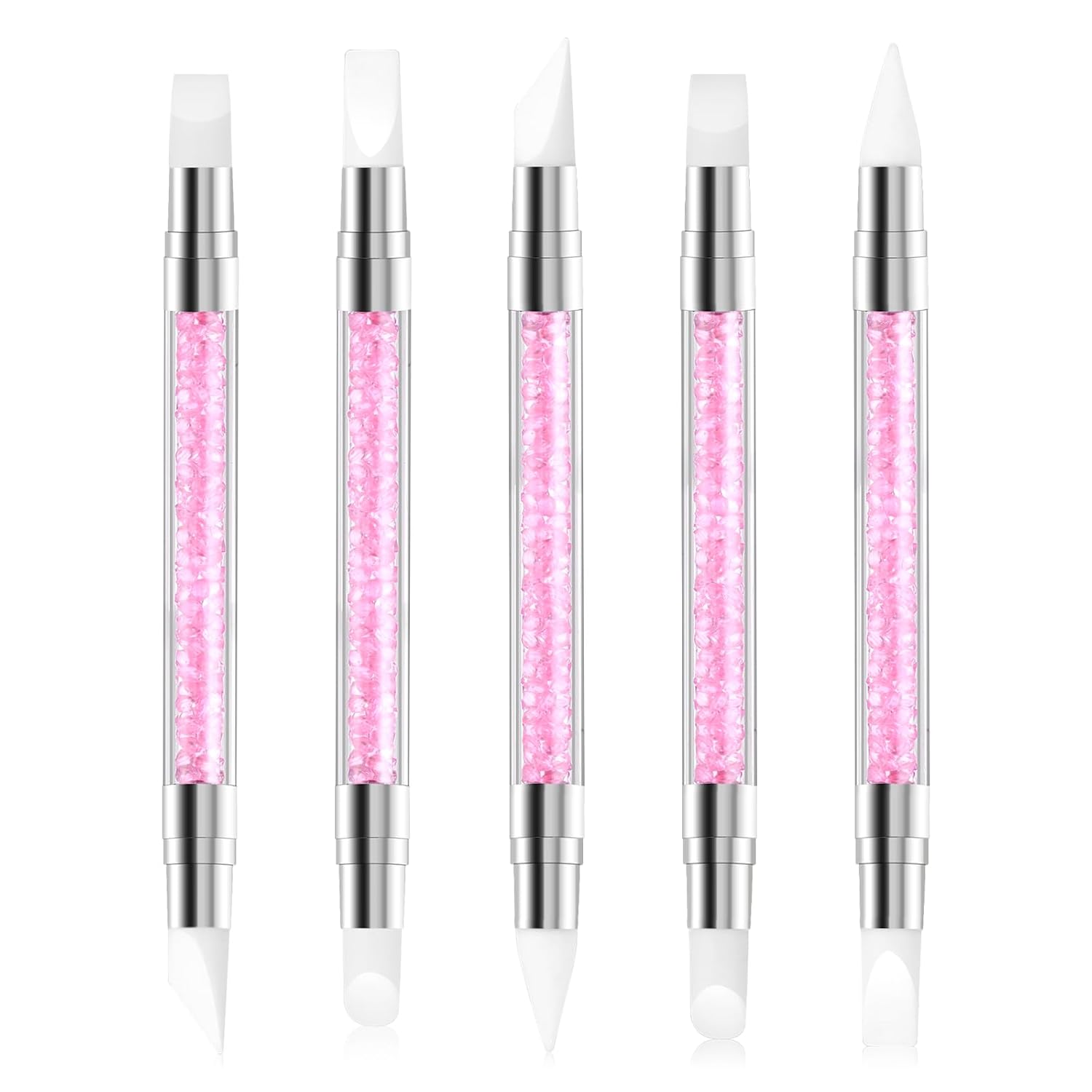 5 Pcs Nail Art Sculpture Pen - Dual Tipped Silicone Tools