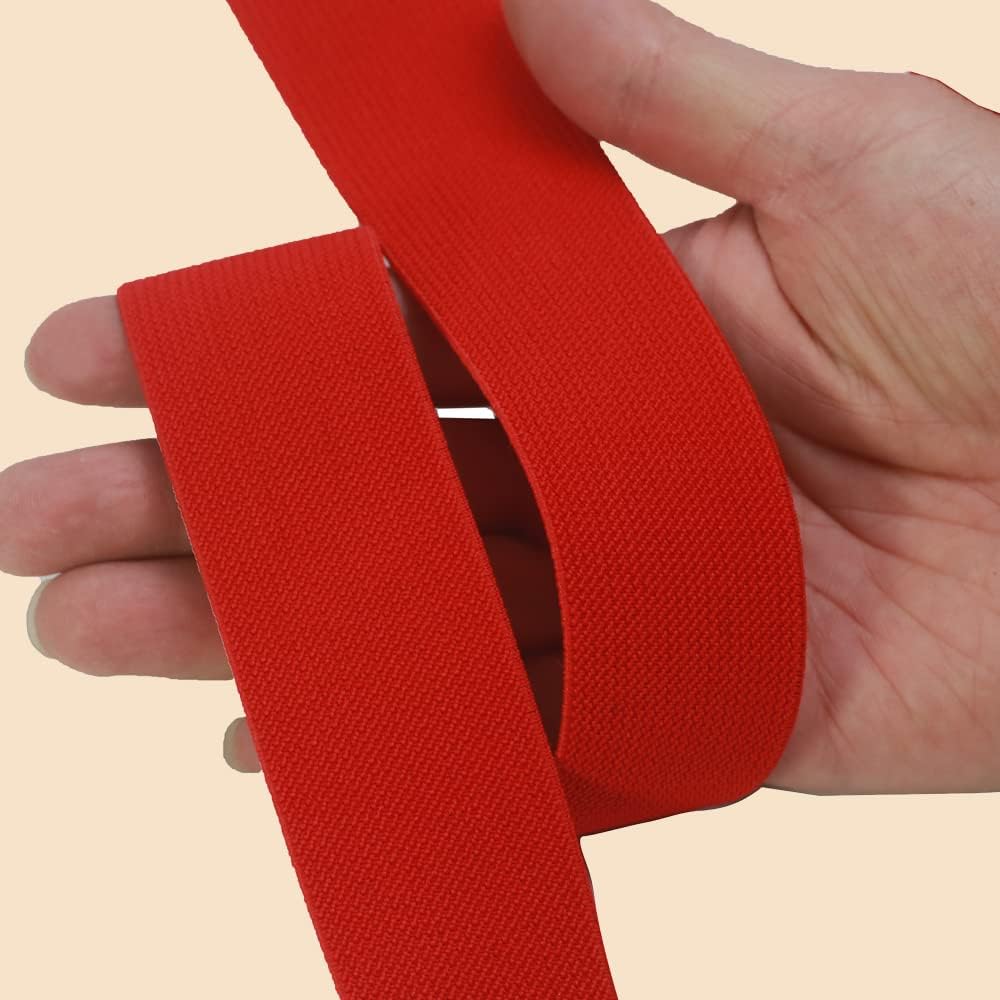 1 1/2'' Red Wide Knit Elastic Band 10Yds Sewing Stretch