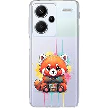 Redmi Note 13 Pro Plus ile Uyumlu Splash Tilki Tasar ml   effaf Silikon K l f
