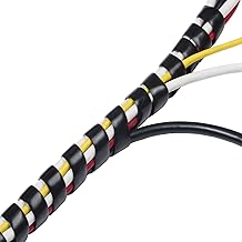 D-Line CTW2.5B Spiral Cable Reel - Cable Management Solution for Cable Organization - 2.5m - Black