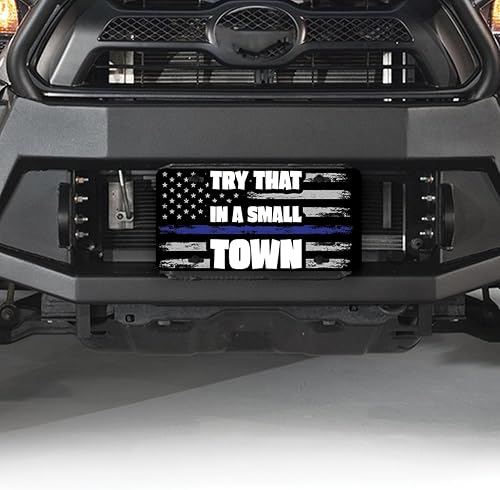 Miniatura 9 de Prueba eso en una ciudad pequeña - Placa de matrícula frontal impresa (metal de la bandera estadounidense)