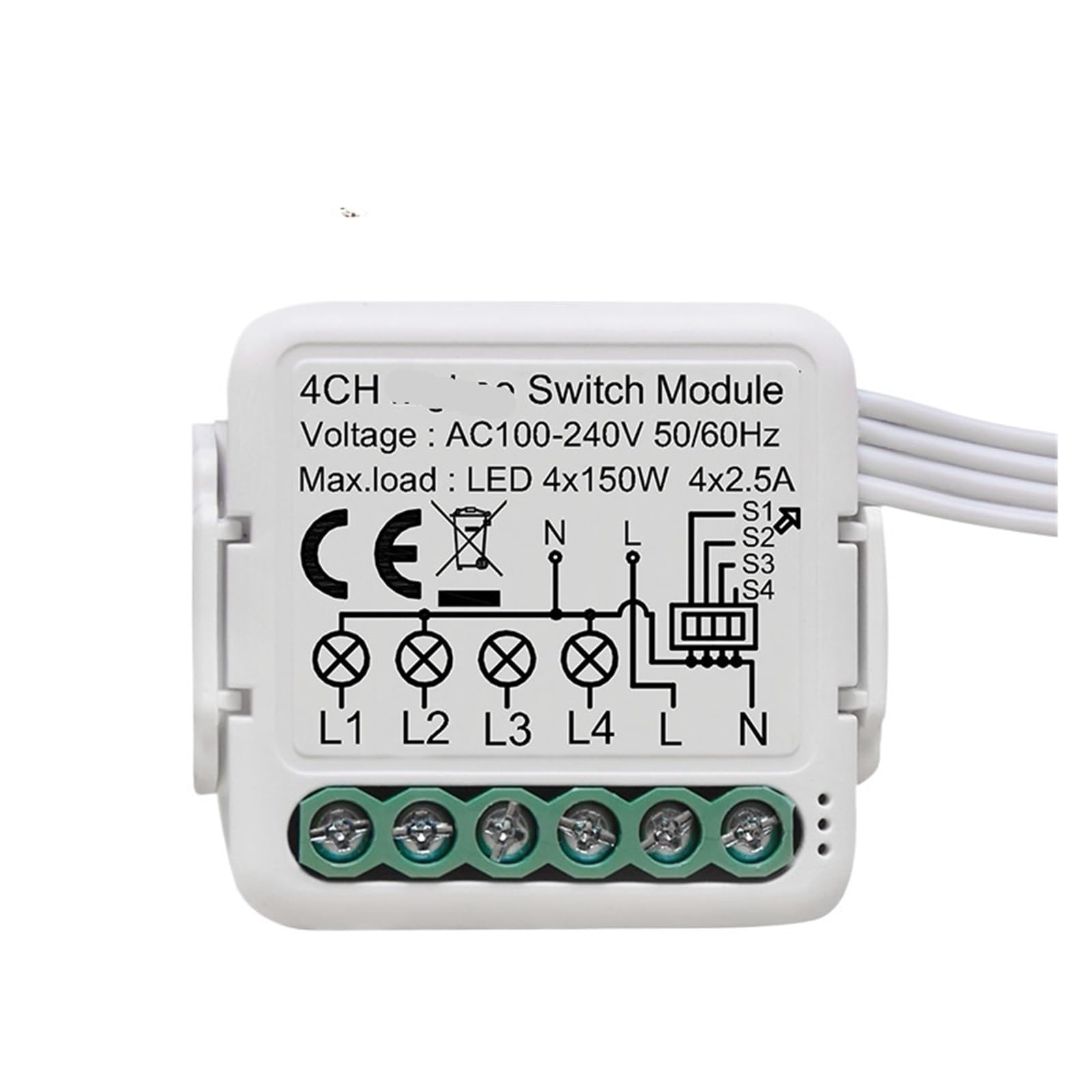 1 Uds. Módulo de interruptor de luz 3,0 100~240V, disyuntor inteligente DIY 1 2 3 4 juegos compatibles con control de 2 vías(Dark wood)