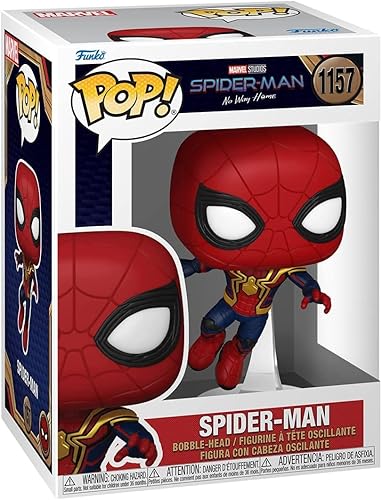 Miniatura 2 de POP Marvel: Spider-Man: No Way Home - Figura de vinilo Funko #1157 de Spider-Man Leaping # 1157 (con funda protectora de caja compatible),