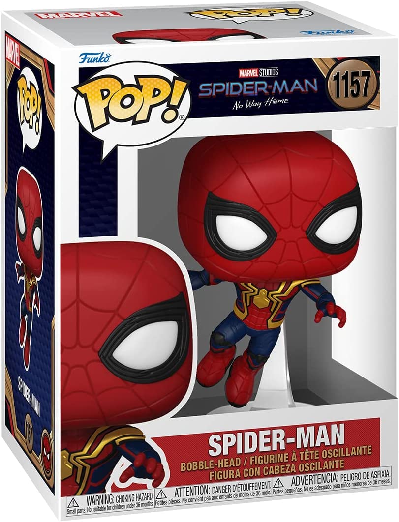 POP! Marvel: Spider-Man: No Way Home Spider-Man Leaping #1157 incluye funda protectora de caja compatible