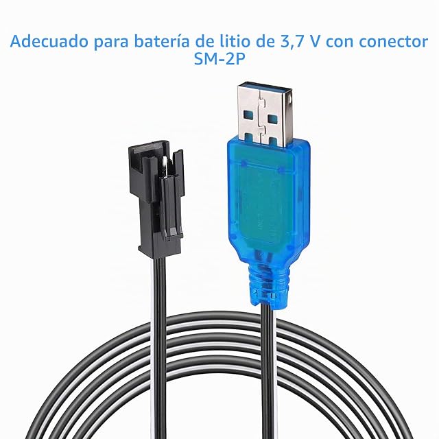 Foto 5 de 7 de RUIZHI 2pcs Cable de Carga USB 3.7V HSP Con Enchufe SM-2P, Cargador NI-MH Para RC Drone y Vehículos