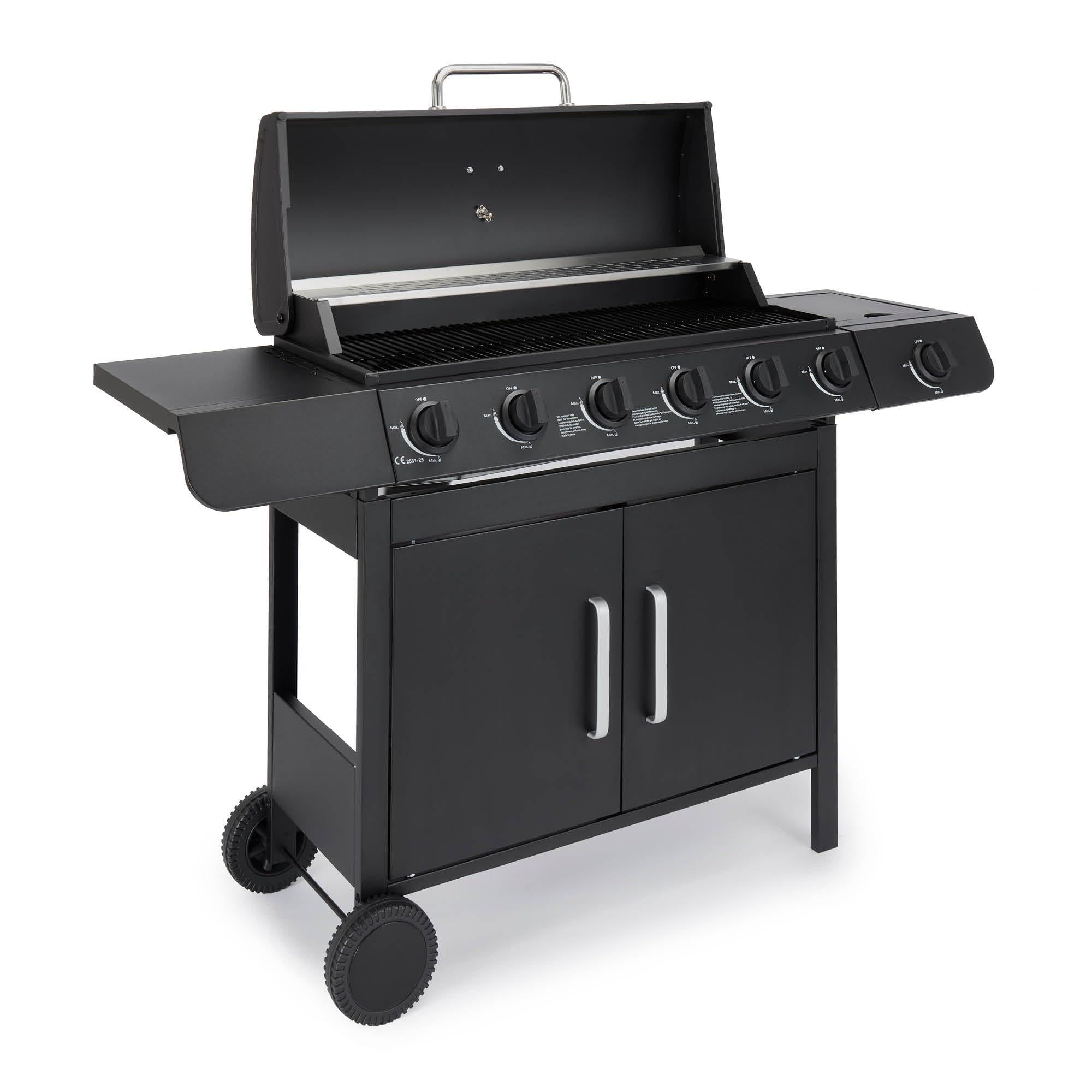 Vonhaus  Black - 6+1 Burner Gas Barbecue, Sports Direct