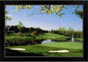 CANVAS ON DEMAND Golf Course, Congressional Country Club, Black Framed Art Print, Photography Artwork