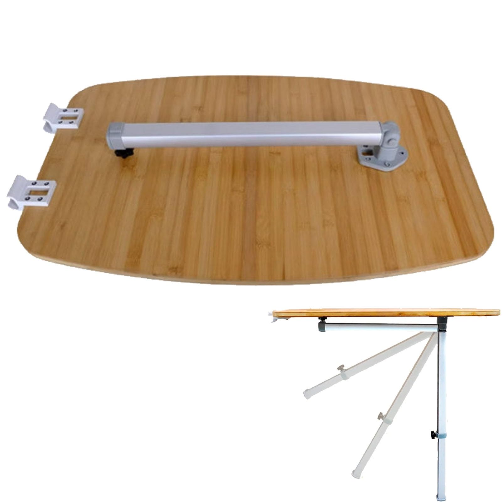 Table Camping Car Pliantes Légères, Table de Camping Murale, Kit de Pieds Pliants avec Glissières Et Emplacements pour Tasses, pour Pique Nique en Plein Air, 80x52x85cm