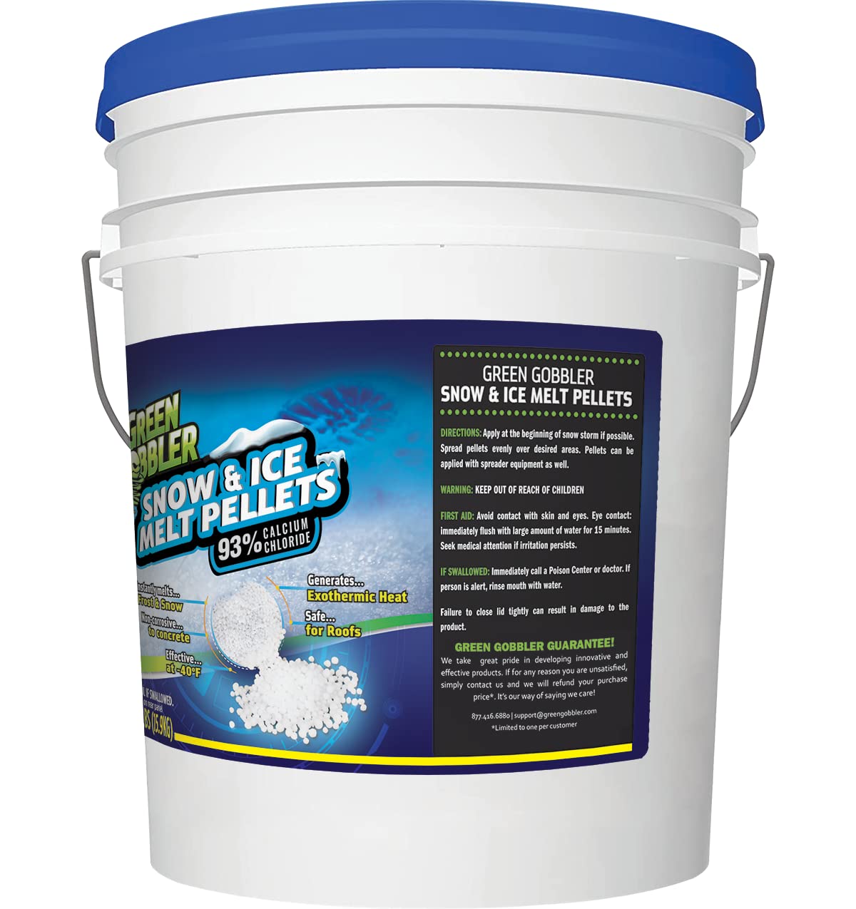 Green Gobbler 93 Pure Calcium Chloride Snow & Ice Melt Pellets 35 lb