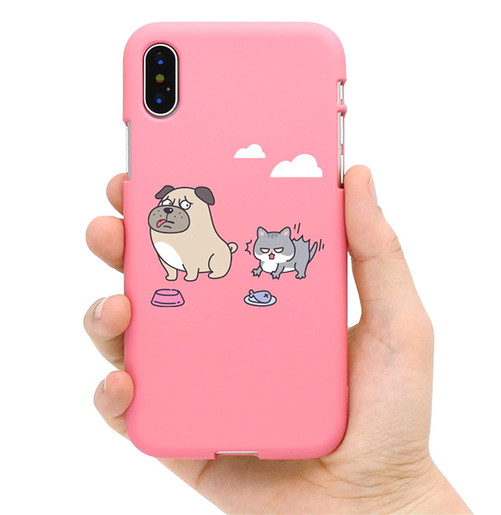 犬猫キャラクター iPhone用ケース Amazon.co.jp: 可愛い Action Dog and Cat Secretly アクション