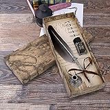 Style rétro : stylo à trempage fait à la main avec gaufrage européen, forme unique. Les plumes sont luxueuses et douces, créant une finition élégante et belle sur votre bureau. Amusez-vous à écrire