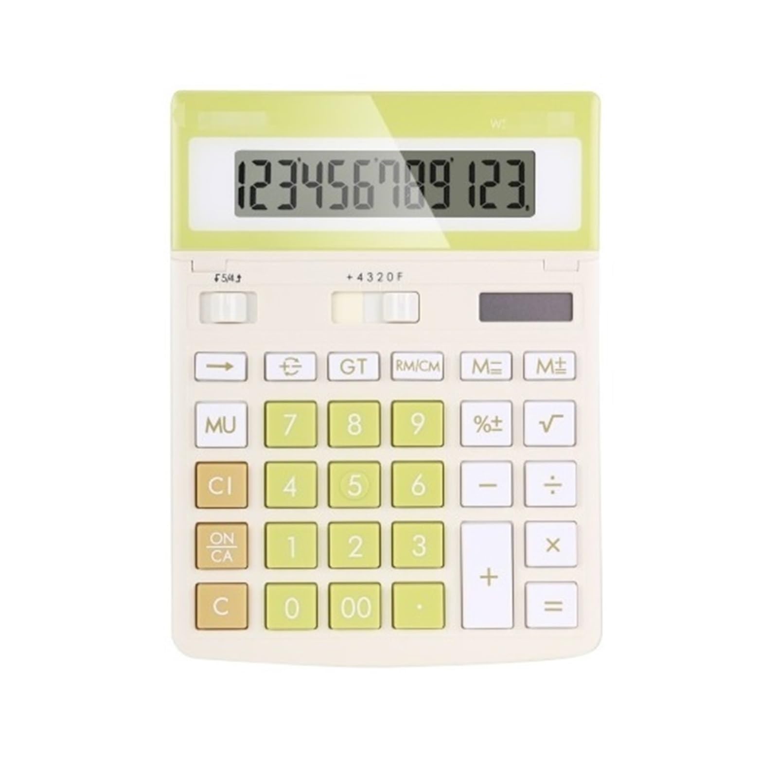 Calculatrice Calculatrice De Bureau avec Affichage À 12 Chiffres Adaptée Au, La Maison Et Salle Classe Bureau Office(Grün)