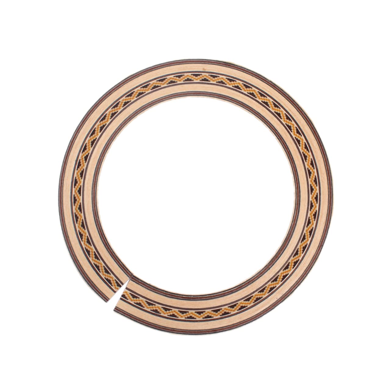 Holibanna Guitar Sound Hole Rosette Wooden Acoustic Guitar Accessory Durable Rosette for Classical Guitars Brown High Grade Material Easy to Install Color with Light