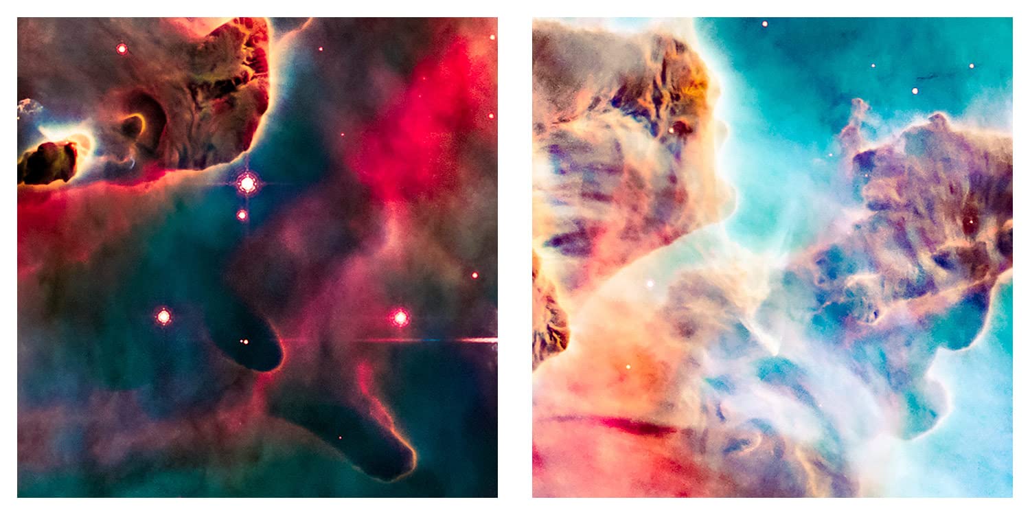 murando - Akustikbild Weltraum Kosmos Universum, Schallschutz, Wohnzimmer