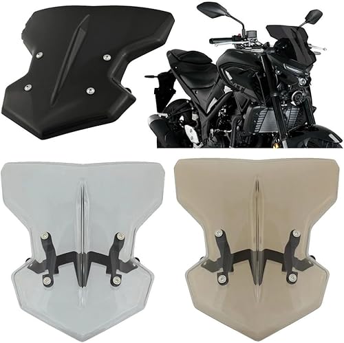 Miniatura 2 de Parabrisas de motocicleta para Y&AMAHA MT-03 MT-25 FZ03 FZ25 RM05 2020 2021 2022 2023 parabrisas delantero con soporte (color  1)