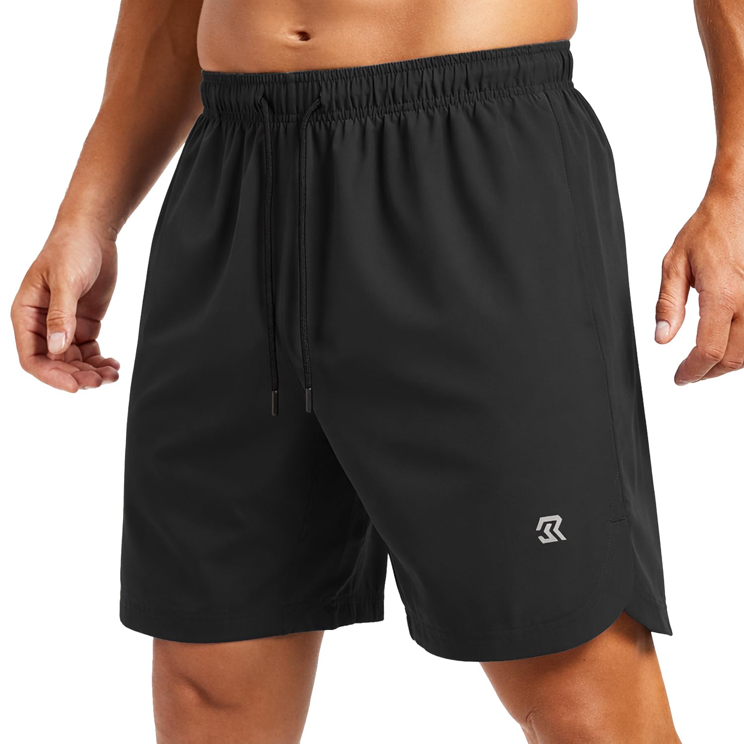 Rane Sports Sporthose Herren Kurz - Gym Shorts für Training & Fitness - Atmungsaktive Laufhose Männer - Schnelltrocknende Workout Hose - Kurze Jogginghose mit Kordelzug