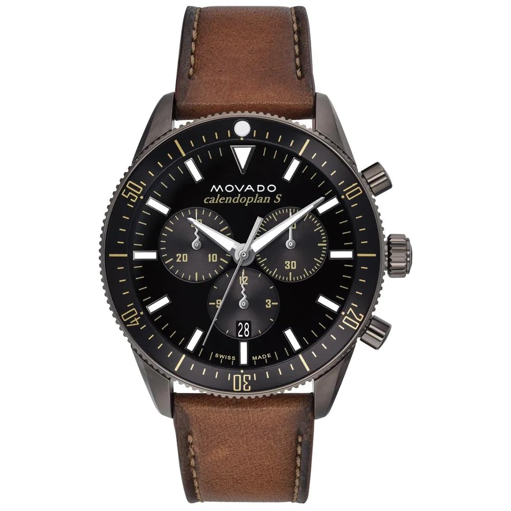 Movado HeritageChronographBlack Round Dail Mens Watch - 3650123 (B0CR1GH7TT) Amazon Price History, Amazon Price Tracker