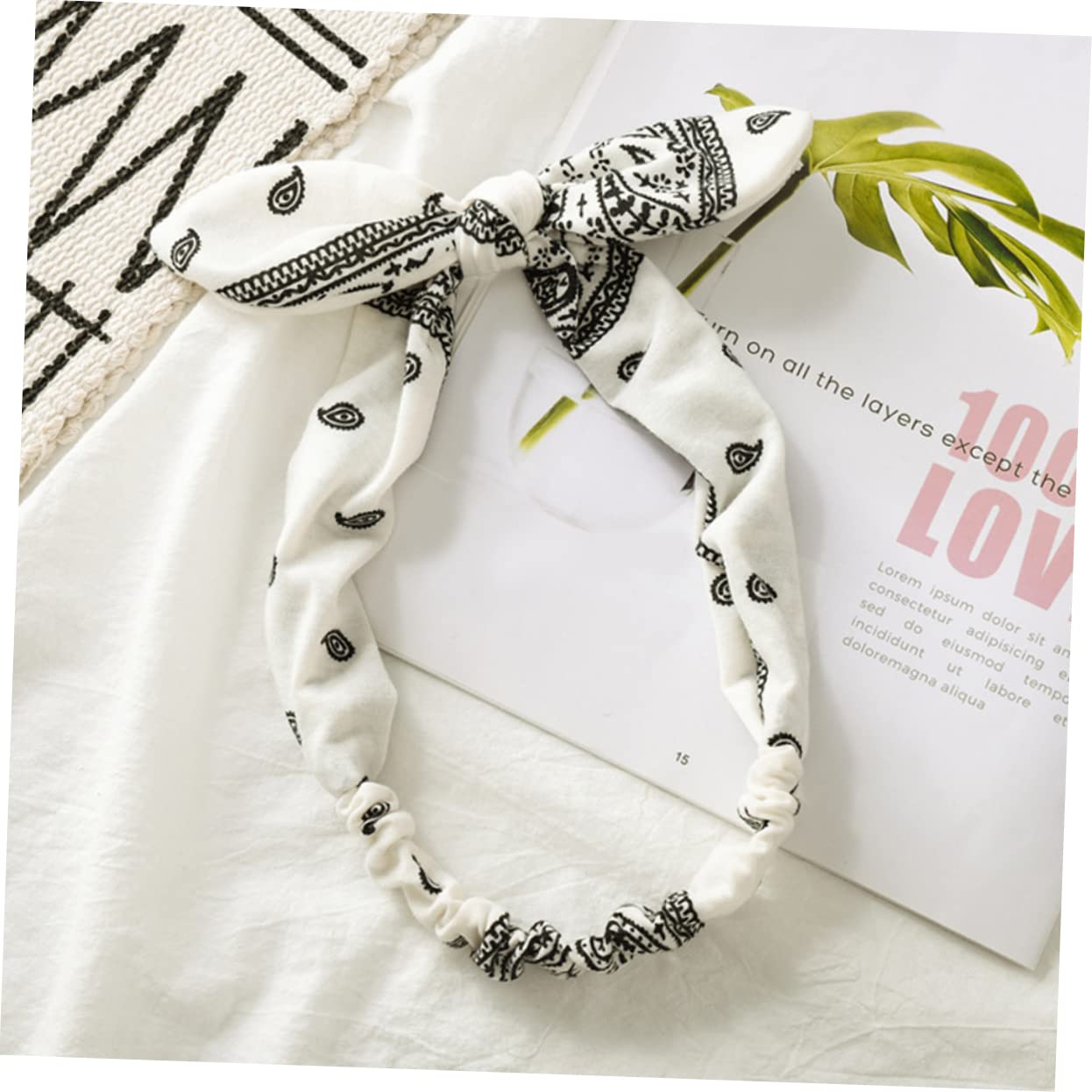 MAGICLULU 12 Pz a nodo scrunchies hair band turbanti per da donna nastri per per ragazze cerchietti bambina per con fiocco delle orecchie