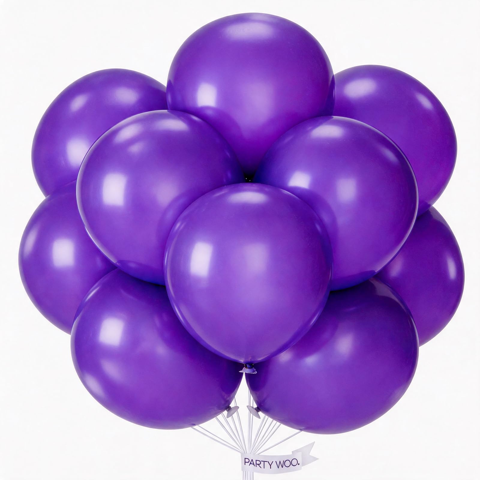 PartyWoo Dark Purple Balloons 20pcs Royal Purple Color 18 Inch