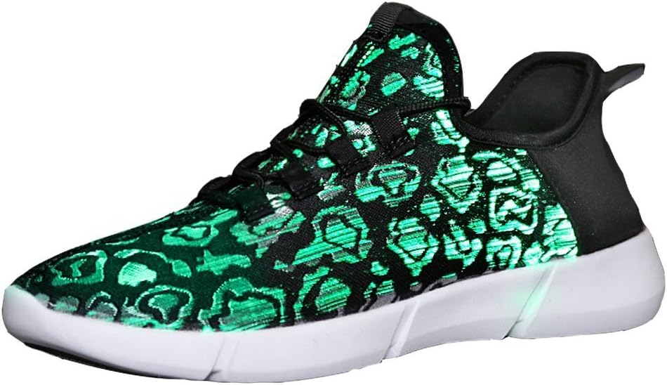 Fiber Optic LED Light up Shoes for Kids, Men and Women, Lightweight Sneakers USB Charging Glowing Party Shoes (US