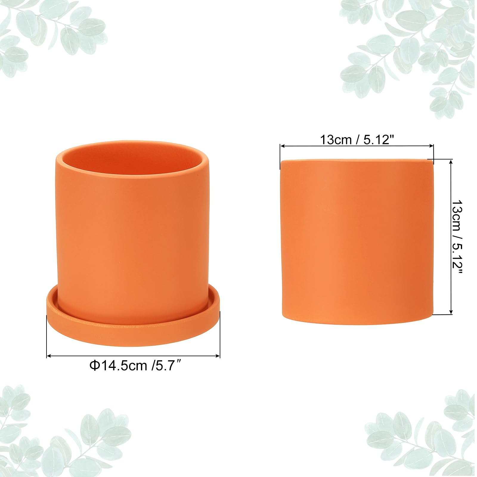 PATIKIL 5 Inch Ceramic Plant Pots - Image 2
