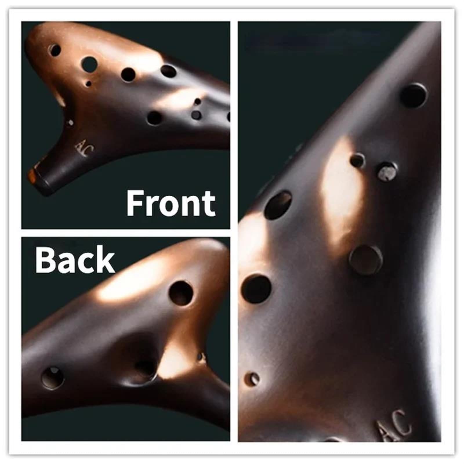 Instrument Ocarina Ocarina En Céramique 12 Trous Ocarina Alto C Tons Ocarina En Céramique Flûte Instrument De Musique Tao