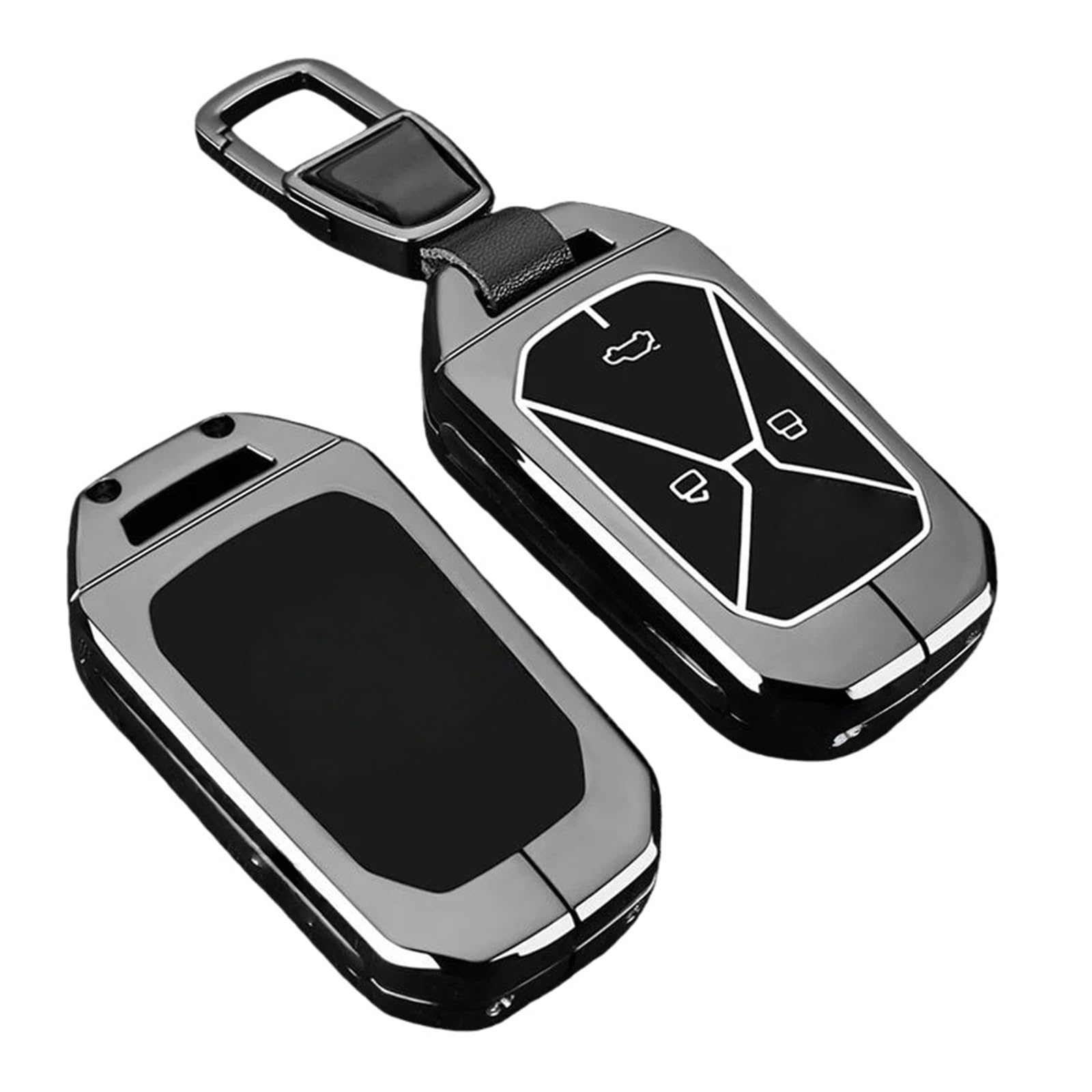 Compatible con Cowin Auto Kaiyi Kunlun IHD R 300 500 EV, funda de aleación de zinc for llave de coche, funda for mando a distancia, llavero, accesorios interiores(STYLE 6)