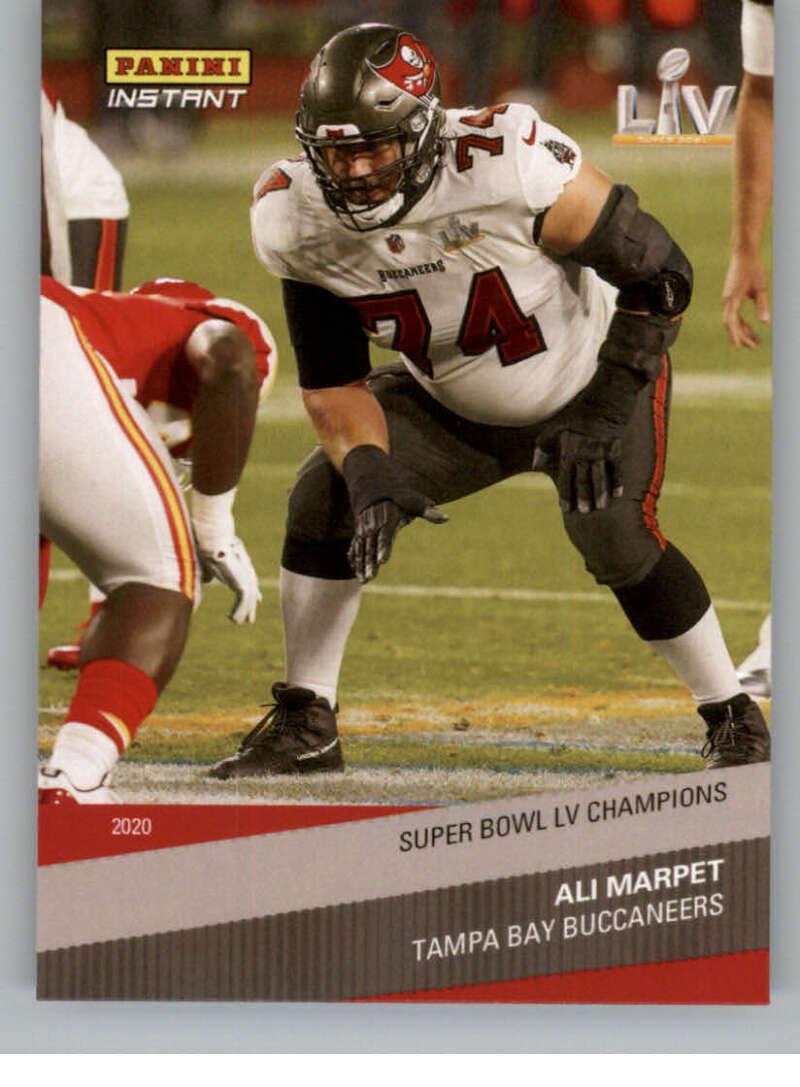 2021 Panini Super Bowl LV Champions #12 Ali Marpet Tampa Bay Buccaneers (2020 NFL Season Champs - Panini Instant) NFL Football Card NM-MT