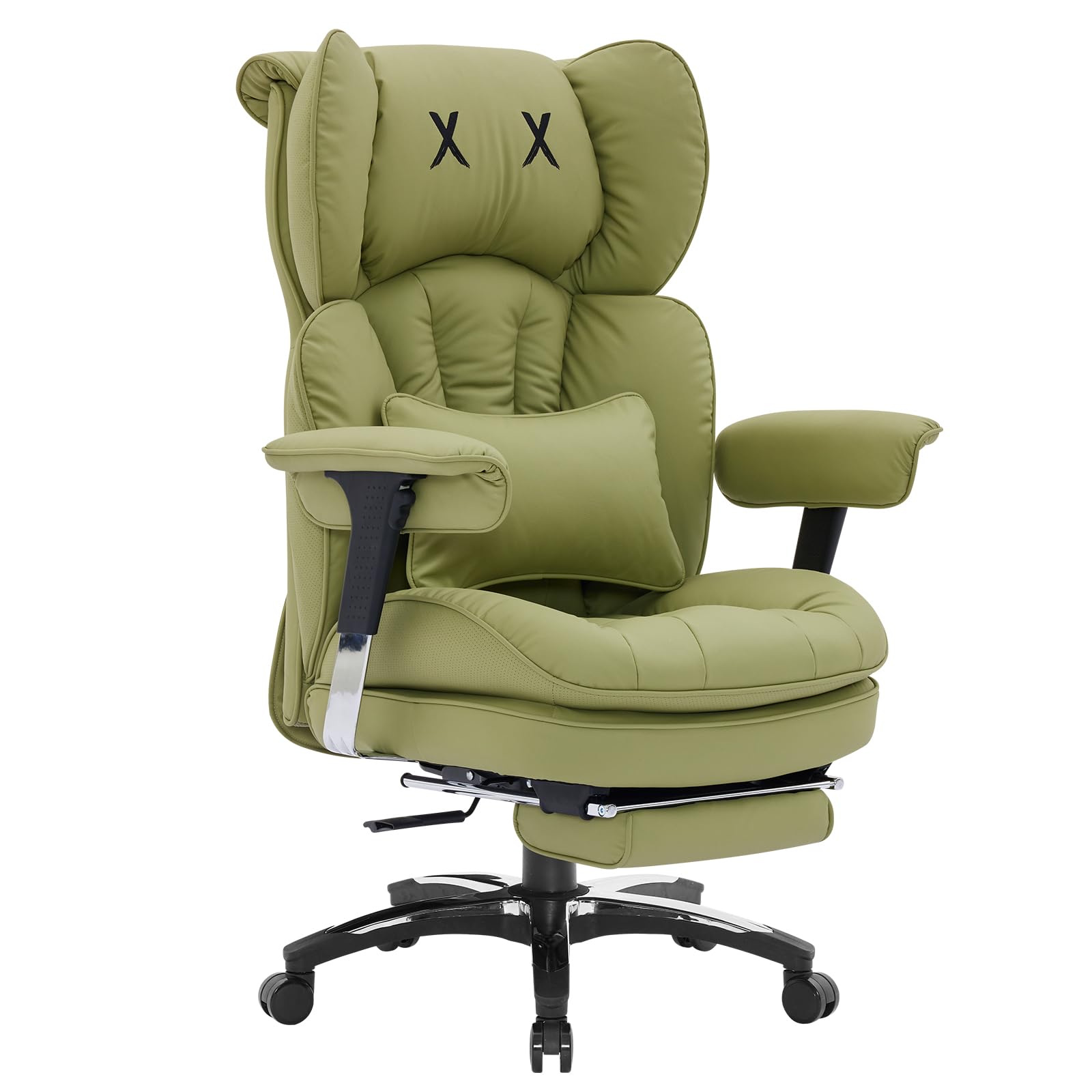 Efomao Big and Tall Office Chair 400lbs Ergonomic High Back Executive Office Chair with Footrest Wide Computer Desk