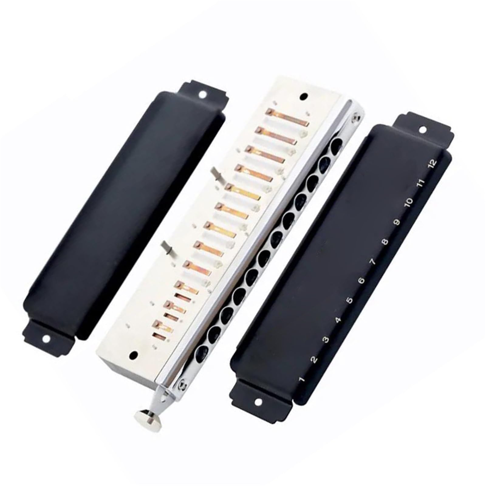 Harmonica Blues Harmonica Chromatique 12 Trous 48 Tons Clé De C | Harmonica chromatique 12 trous 48 tons clé de C pour joueur professionnel débutant