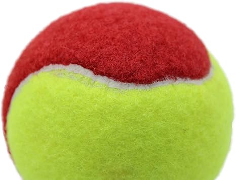 Tennis Balls, 12 Pack 25% Low Compression Stage Tennis Ball | for Beginners Youth Kids Training Practicing with Mesh Bag for Easy Transport (Red)