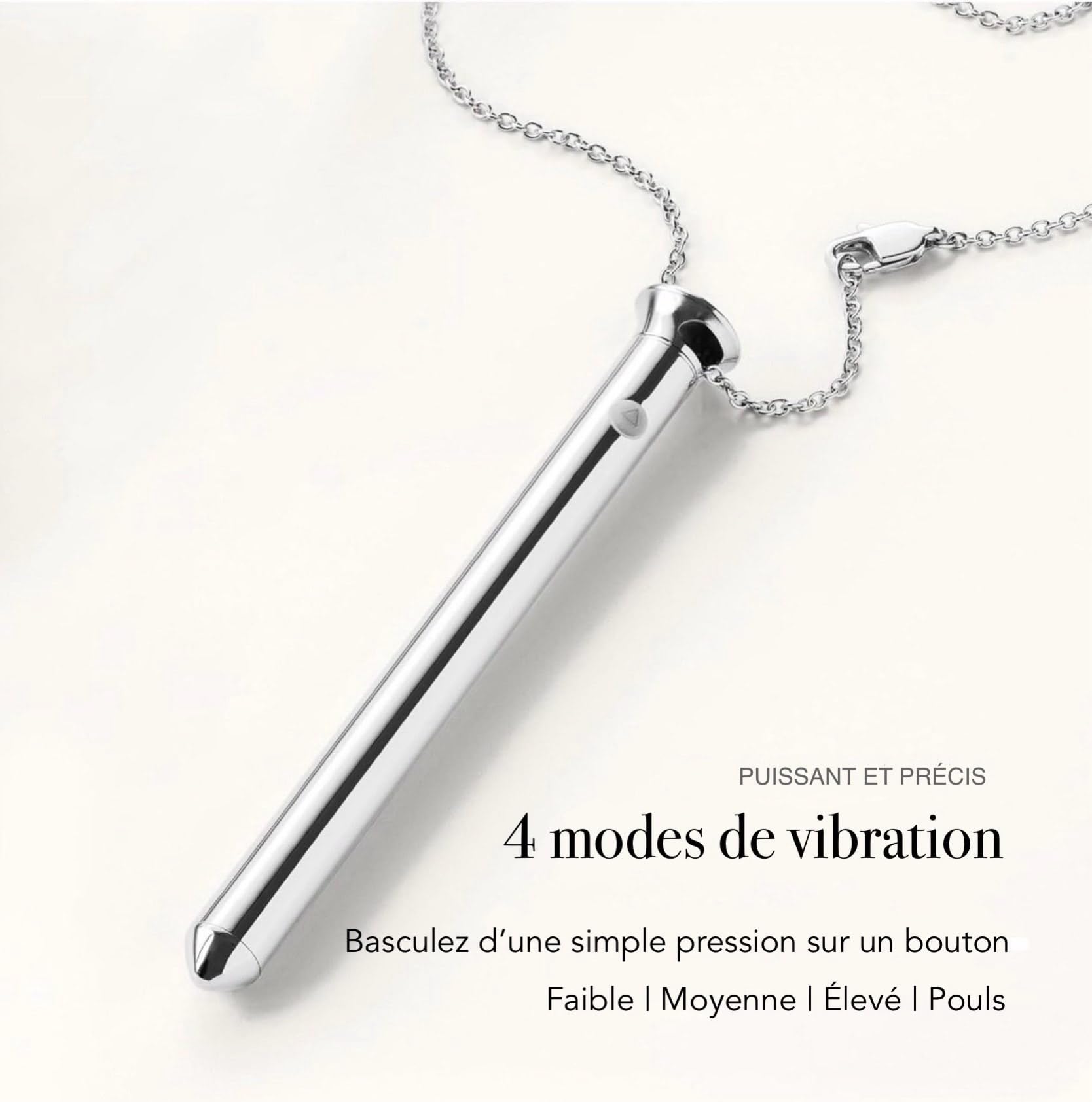 Crave Vesper Vibrateur Collier Argent