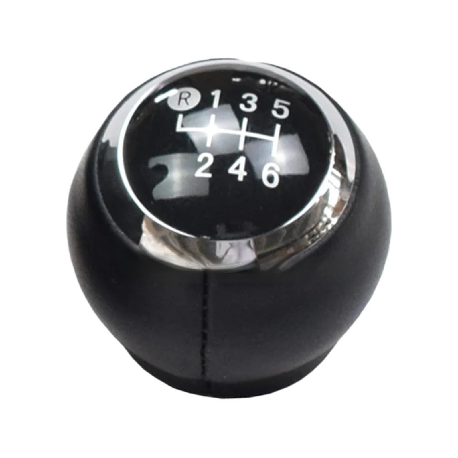 Jsyalmslw R6 Speed Black Sporty Gear Shift Knob For Toyota Auris 2007-2013 Black/Silver