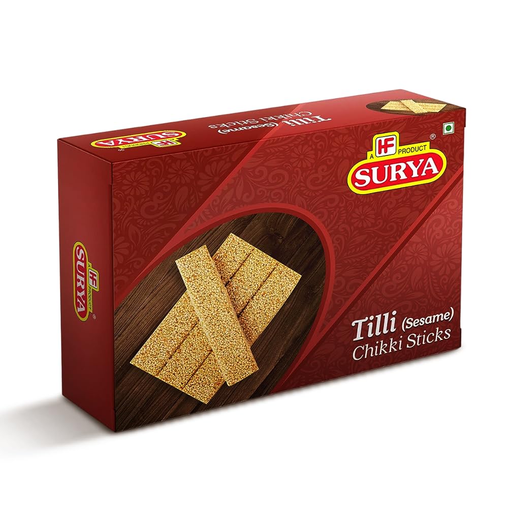 Surya 200gm Till (Sesame) Chikki Sticks |Gajak |Tillgud chikki |Sweets |Energy Bar |Made with Jaggery |Indian Sweet (B0BGHQP8L1) Amazon Price History, Amazon Price Tracker
