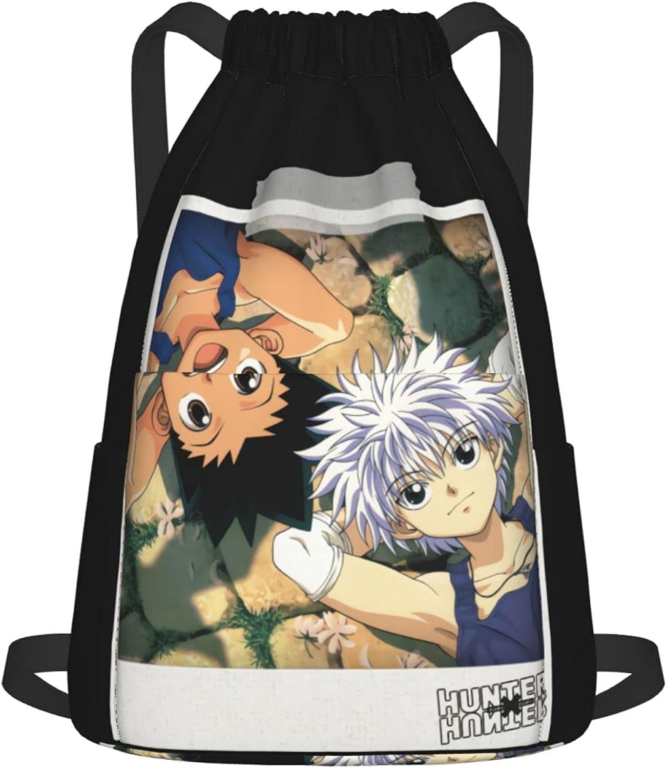 Jaksonaturn Hunter X Hunter Drawstring Strap Backpack,Unisex Bag For