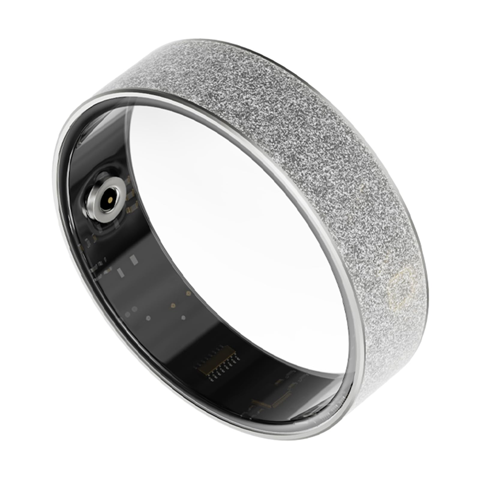 Smart Health Ring for Women Men Fitness Tracker with Heart Rate, Blood Oxygen, Blood Pressure, Sleep Monitoring, Step Counting, No Subscription Fee,IP68 Waterproof for iPhone and Android (Silver, 13)