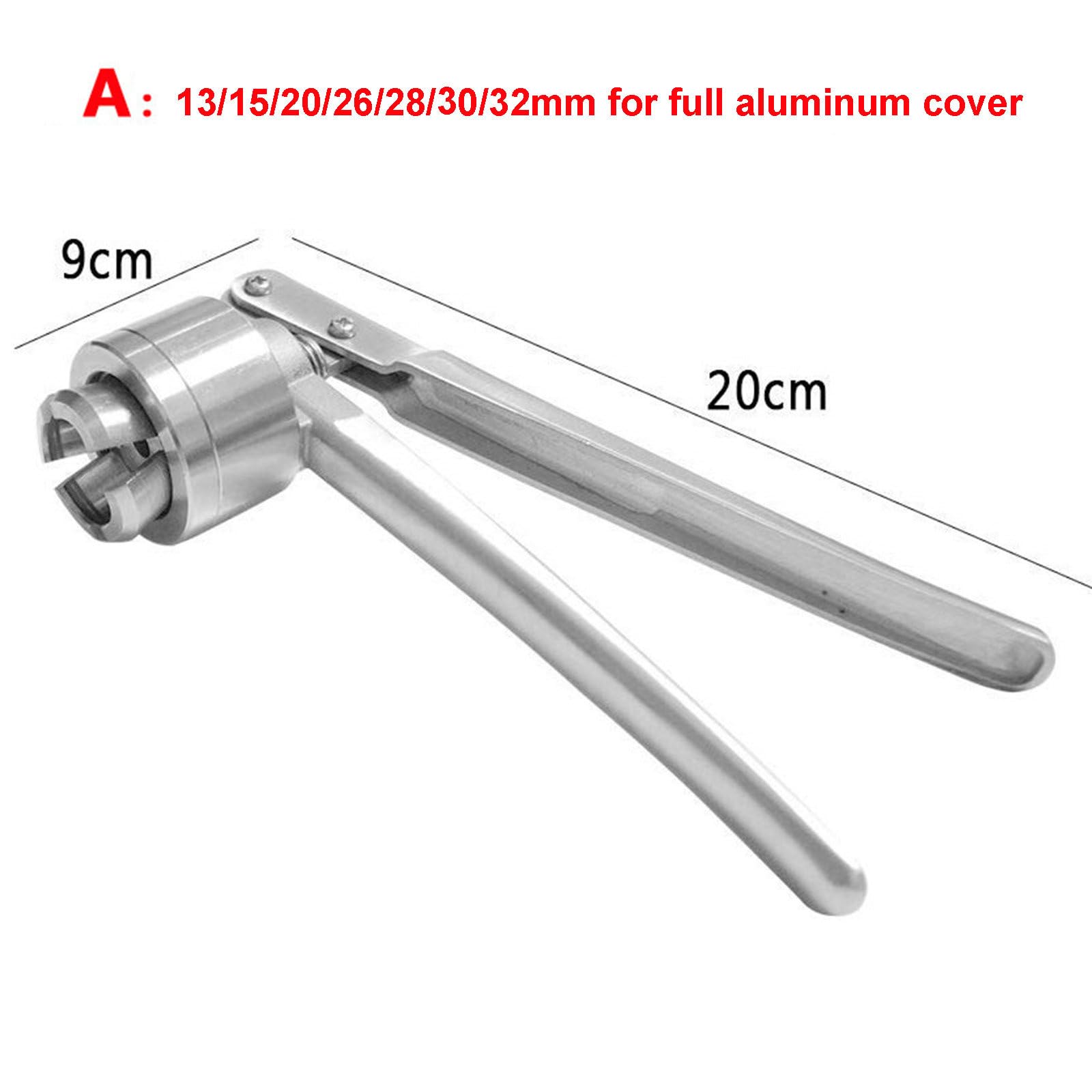 Máquina de sellado portátil de viales, sellador de botellas de aluminio y acero inoxidable a prueba de fugas para un embalaje eficiente, se adapta a botellas de 28 mm de diámetro